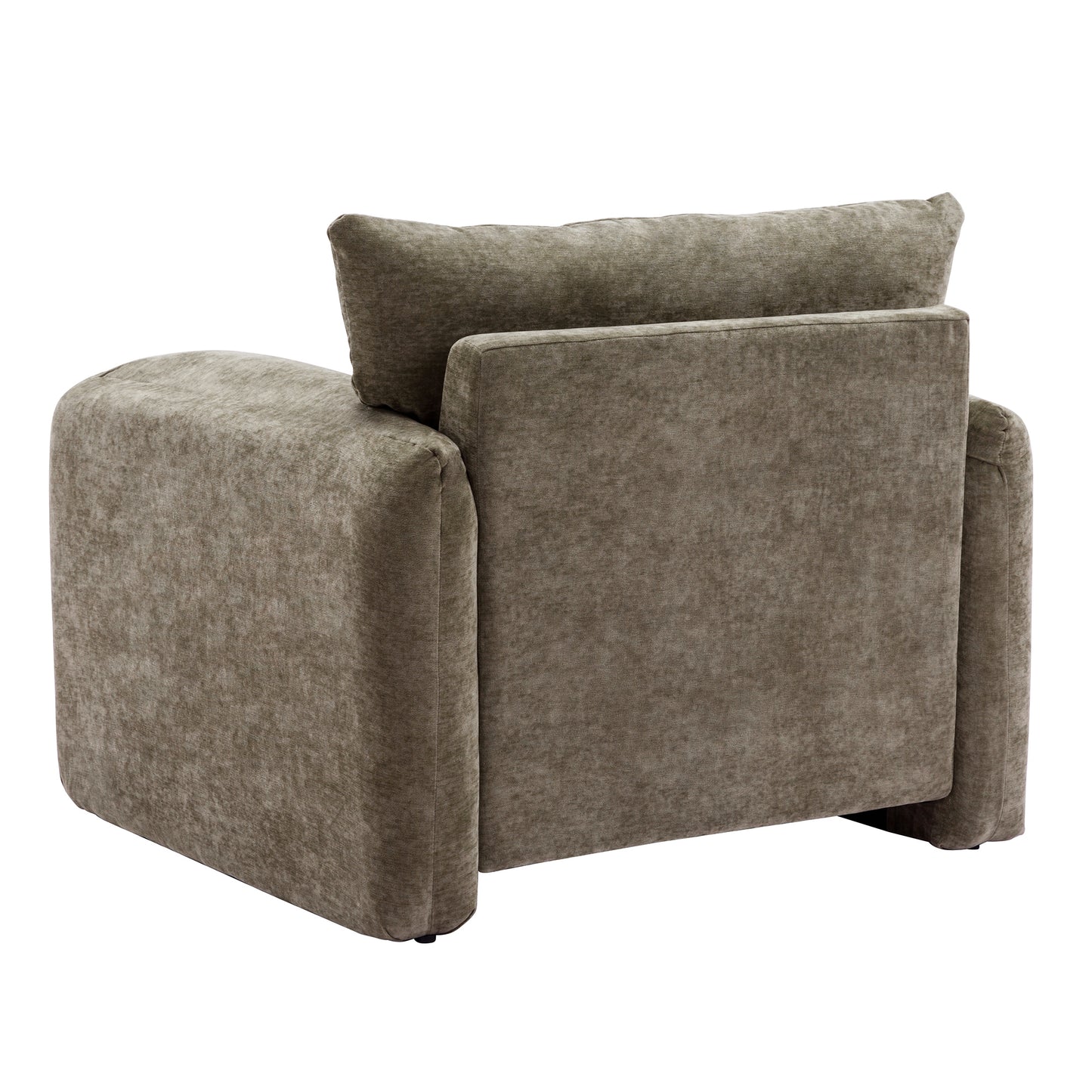 Cozy Green Chenille Lounge Chair