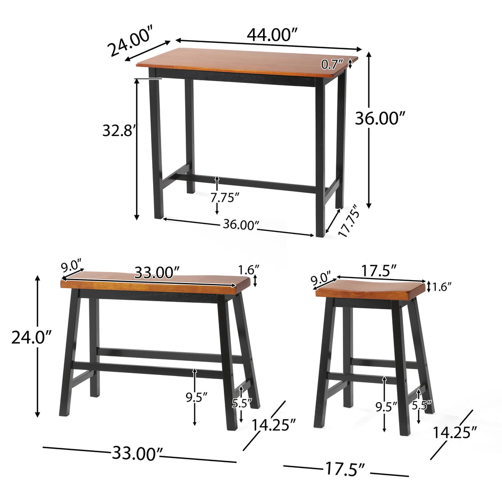 Pomeroy Café Set: Stylish Table & Bench Duo