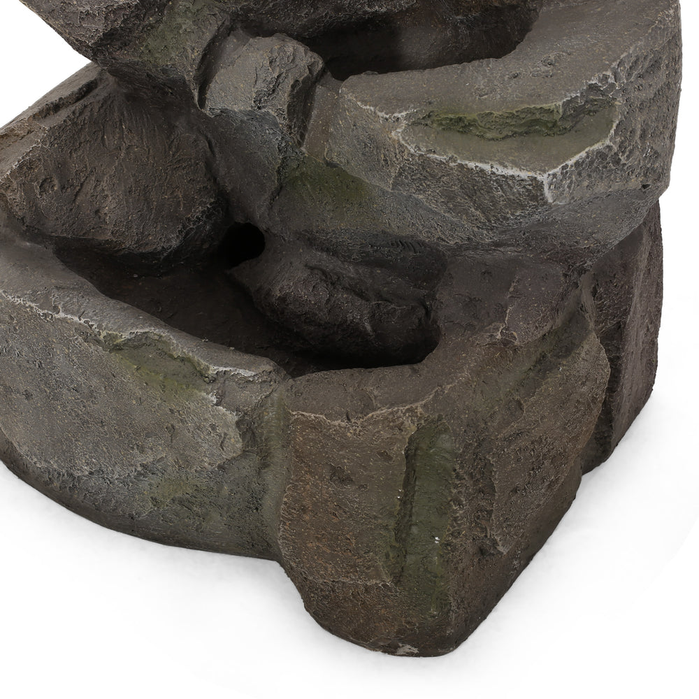 Candler Stone Gray Tiered Fountain – No Assembly Needed!