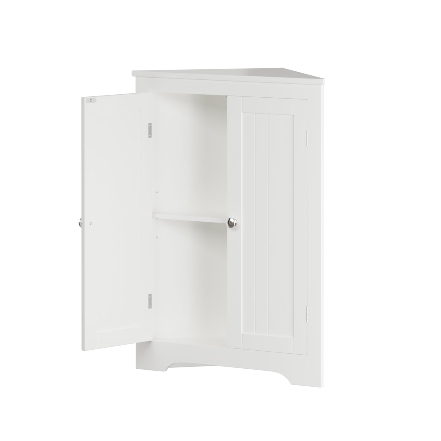 Charming Corner Cabinet with Adjustable Shelves