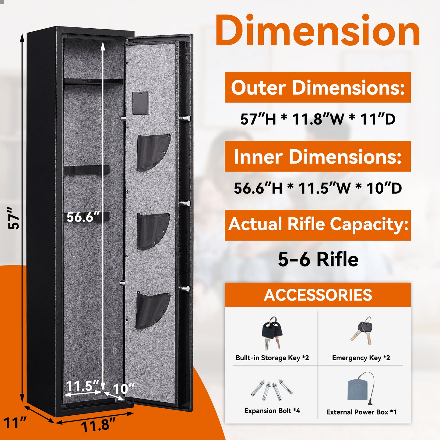 Home Defender Gun Safe with Quick Access Keypad and Pistol Storage