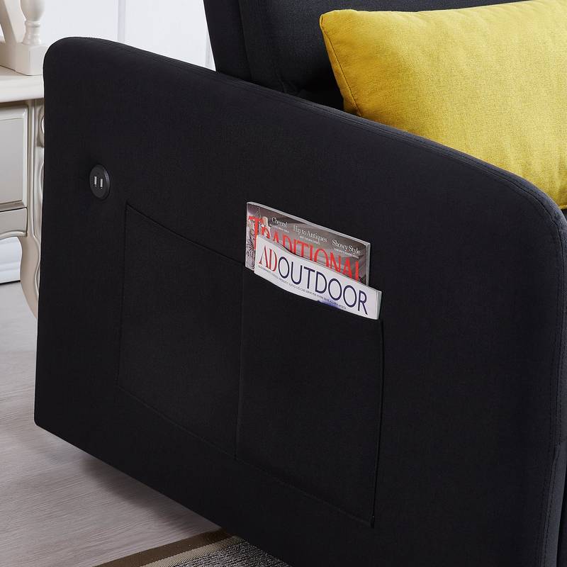 Cozy Double Sofa Bed in Black