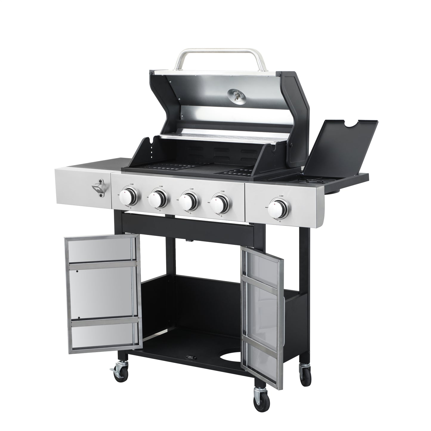 SizzleMaster Propane BBQ Grill with Side Burner