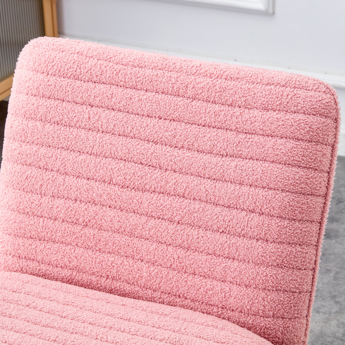 Chic Pink Plush Lounge Chair