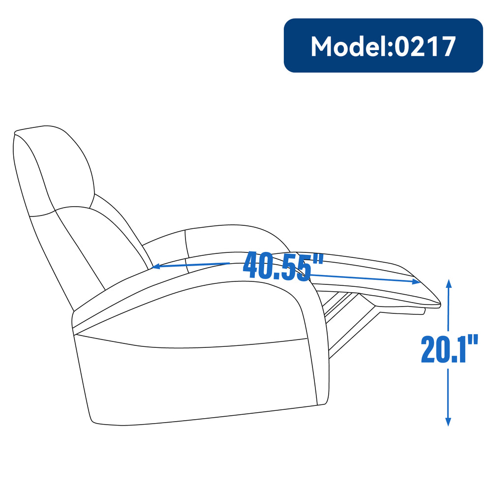 Cozy Swivel Recliner with USB Charging