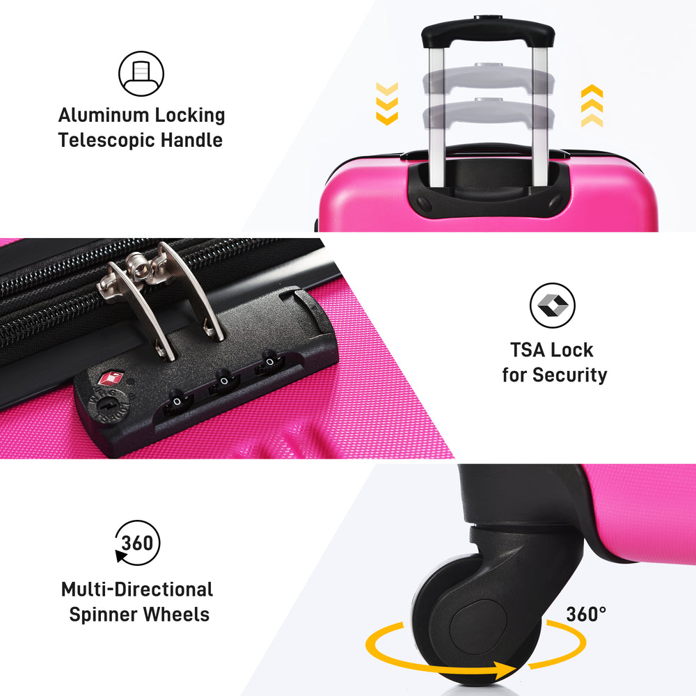 Travel Pro: Hardside Spinner Luggage Set with TSA Lock