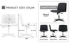 Sleek Black Adjustable Swivel Chair for Home & Office