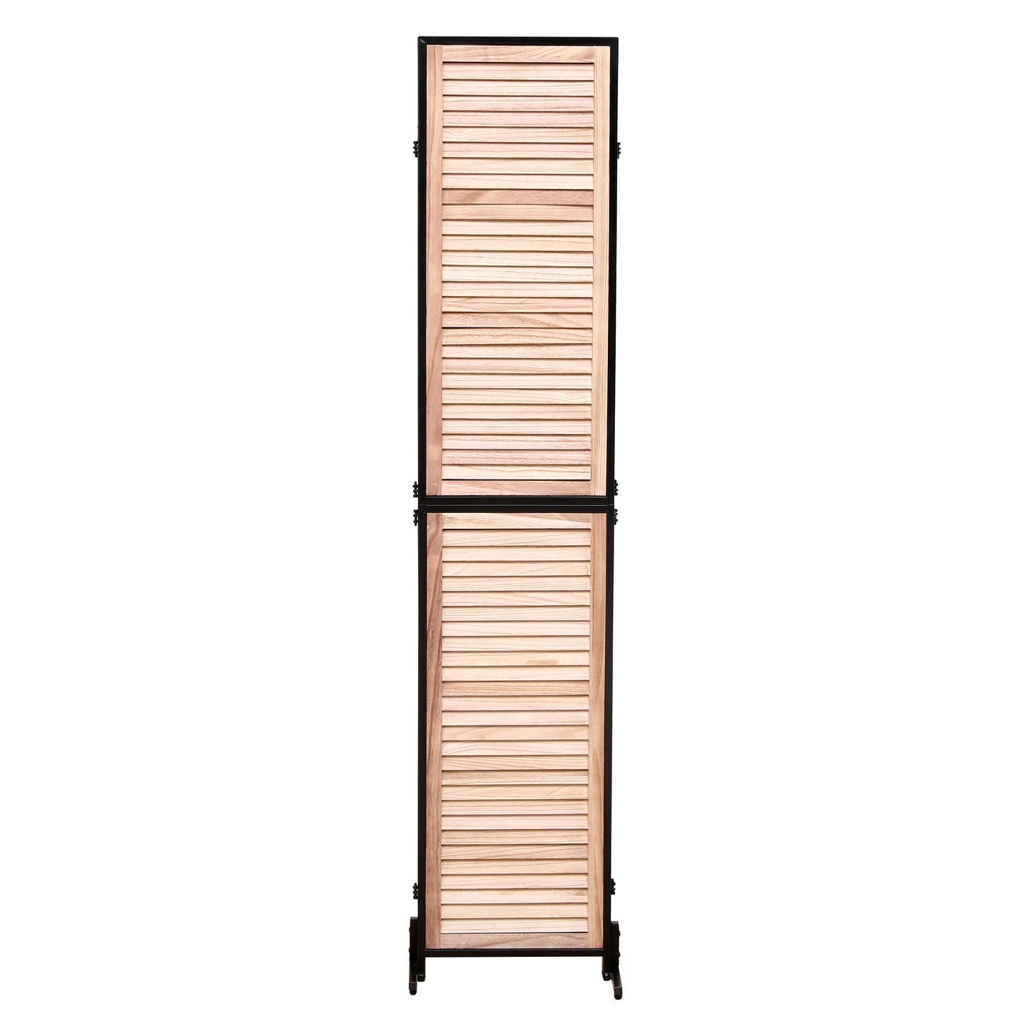 Natural Wooden Folding Room Divider - Stylish Privacy Screen