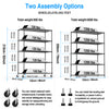 Heavy-Duty Adjustable Metal Storage Rack with Wheels