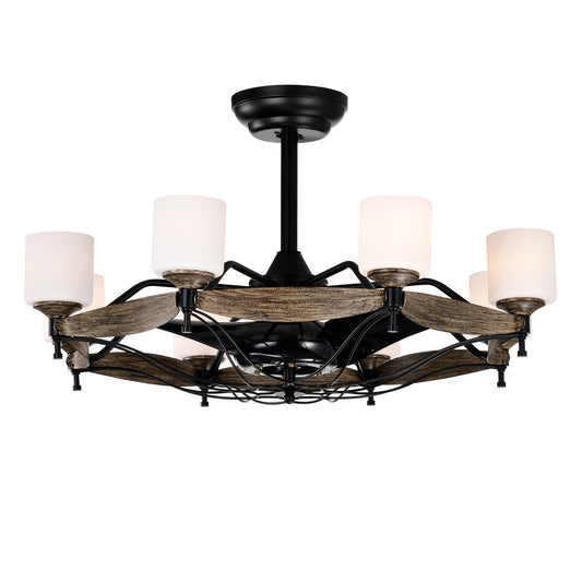 Farmhouse Elegance Ceiling Fan Chandelier