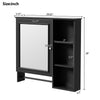 Stylish Wall-Mount Bathroom Cabinet with Mirror & Adjustable Shelves