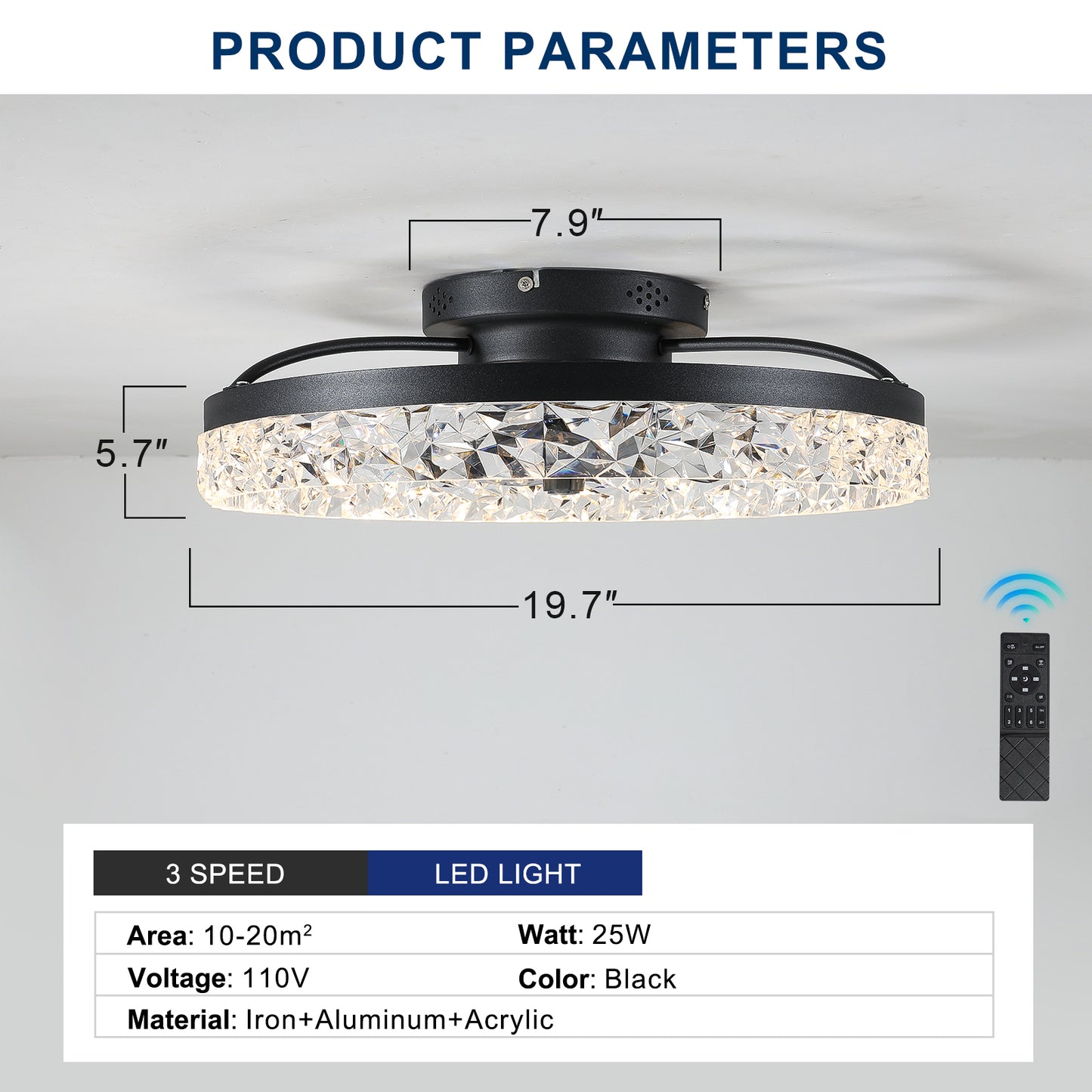 Bright Breeze Fan with Dimmable Lights