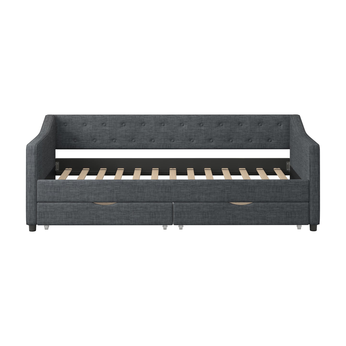 Cozy Dark Grey Twin Daybed with Stylish Drawers