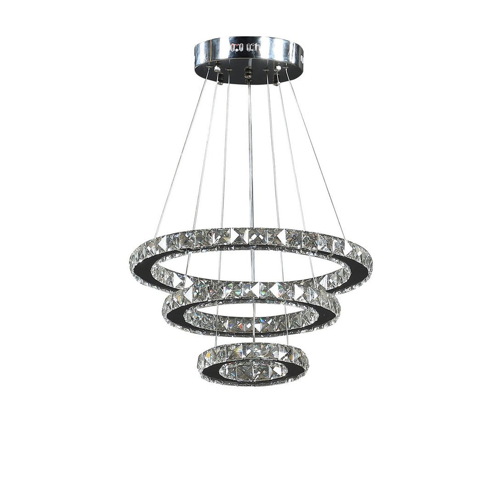 Elevate Crystal LED Chandelier with Remote Control