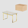 Sleek Glass Dining Table with Chic Gold Legs