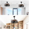 Sleek Retractable Ceiling Fan with Lights and Remote Control