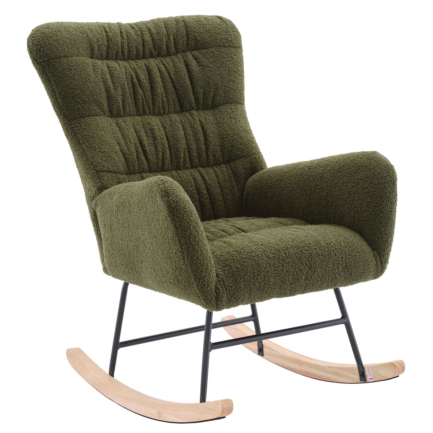 Cozy Teddy Rocking Chair in Dark Green