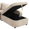 Cozy L-Shaped Sofa with Storage, Cup Holders, and USB Ports - Beige