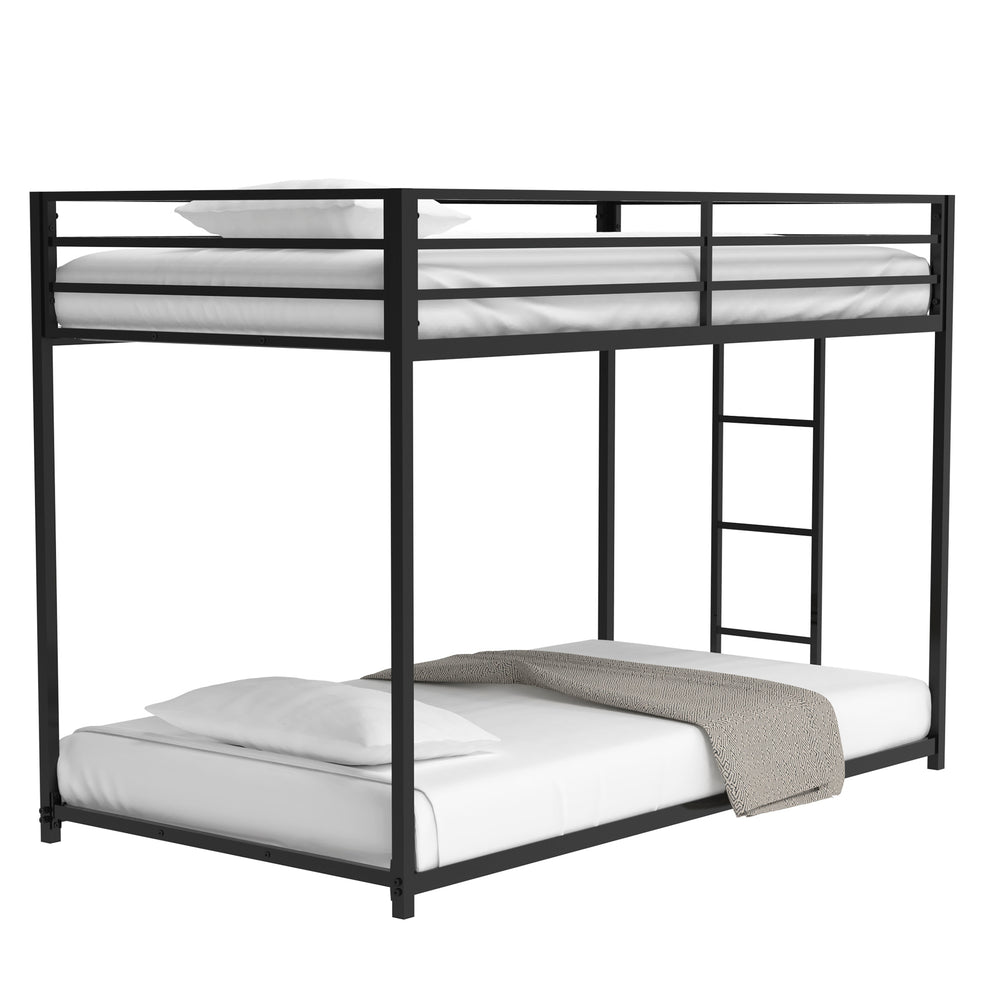 Sturdy Black Metal Bunk Bed – Perfect for Kids and Adults!