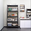 Sturdy Rolling 5-Tier Metal Shelving Unit - Perfect for Kitchen & Garage