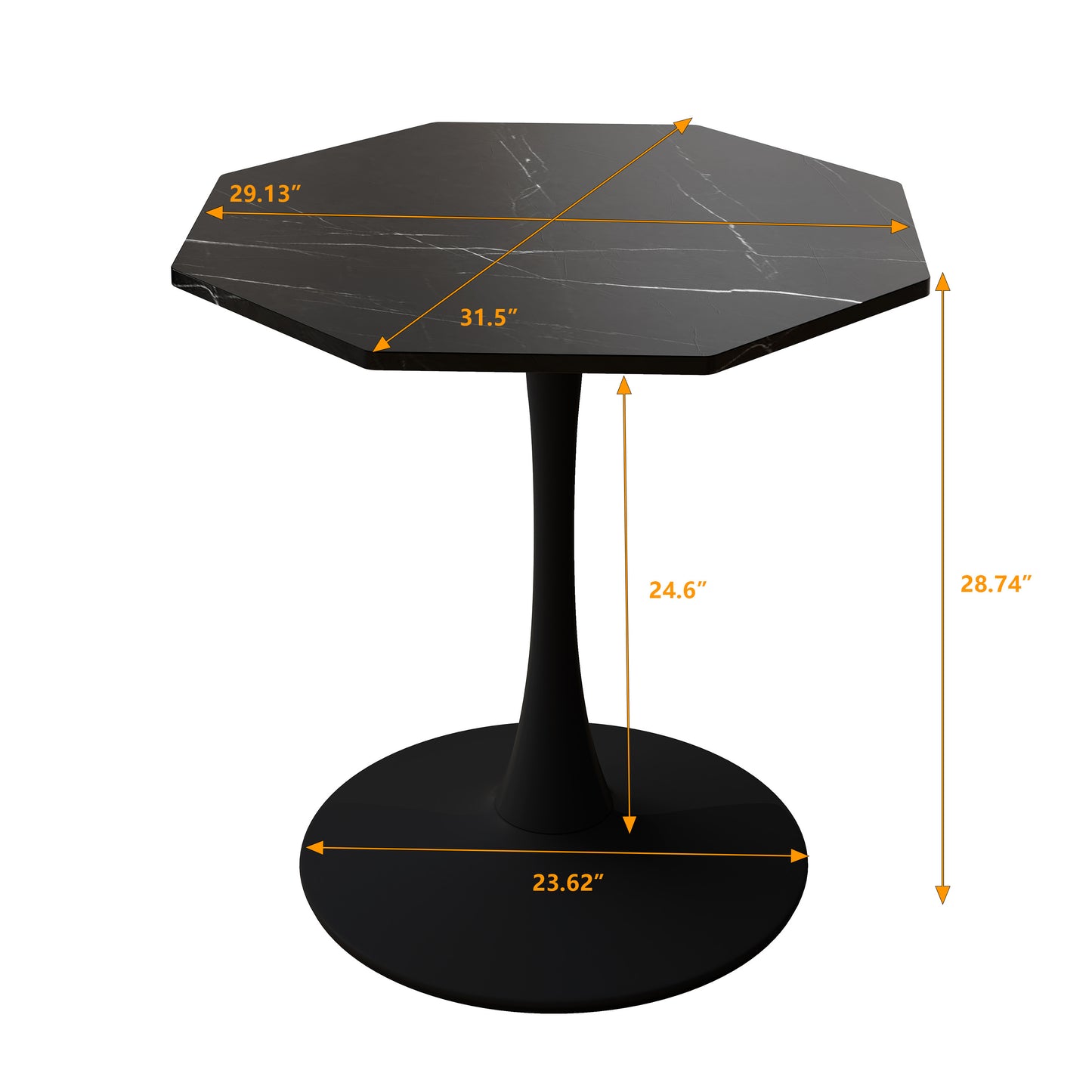 Chic Octagonal Marble Coffee Table