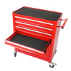 Rolling Red Tool Cart with Four Drawers