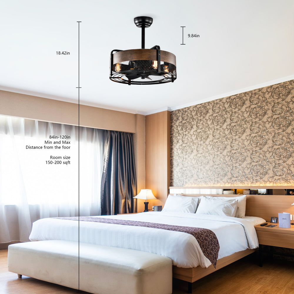 Sleek Retractable Ceiling Fan with Lights and Remote Control