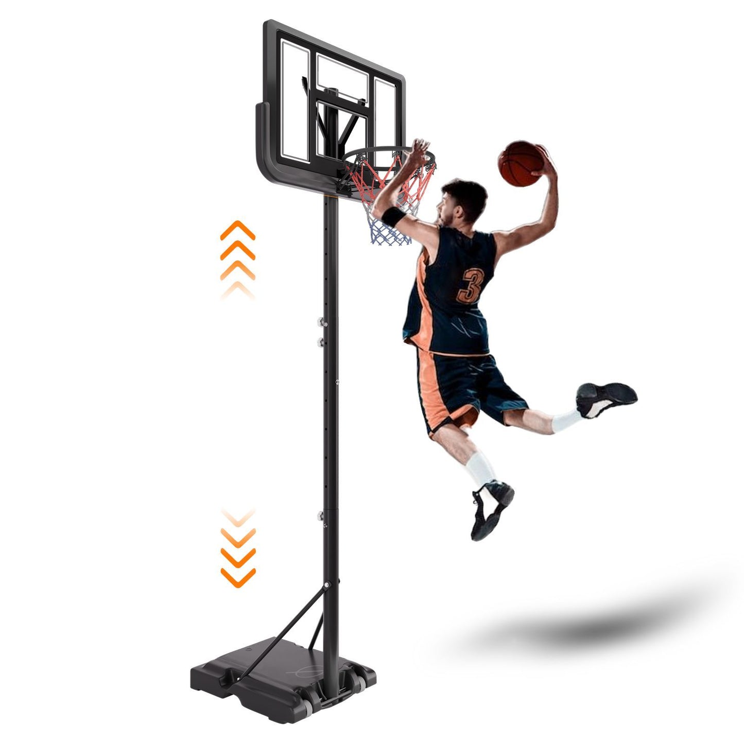 Adjustable Basketball Hoop Set with Balls and Accessories