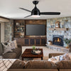 Sleek LED Ceiling Fan with Remote and Wood Blades