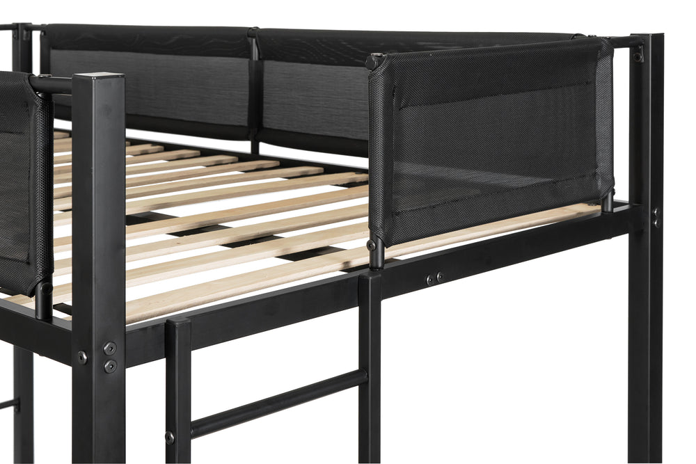 Cozy Twin Bunk Bed with Trundle - Sturdy & Noise-Free Design