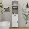 Chic White Floor Cabinet with Drawer and Door