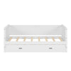 Space-Saving White Twin Daybed with Trundle for Kids & Teens