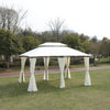 Cozy Outdoor Gazebo with Mosquito Net and Ventilated Roof