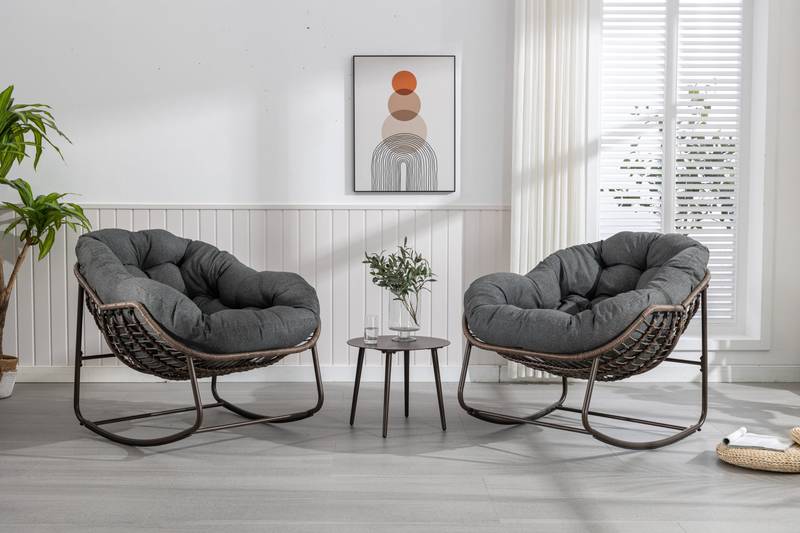 Cozy Rocking Rattan Chair