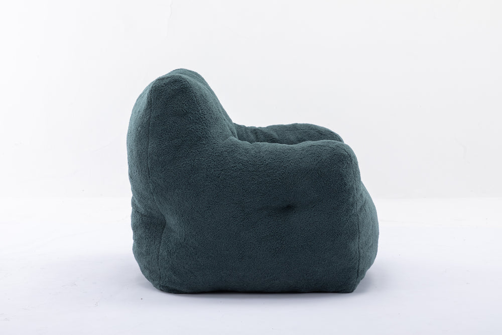 Cozy Green Teddy Bean Bag Chair