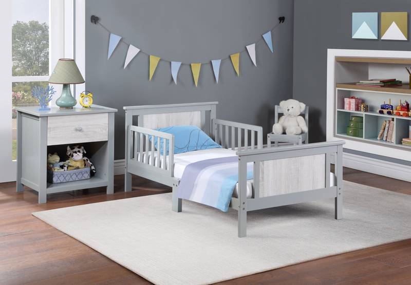 Cozy Flip Toddler Bed - Gray