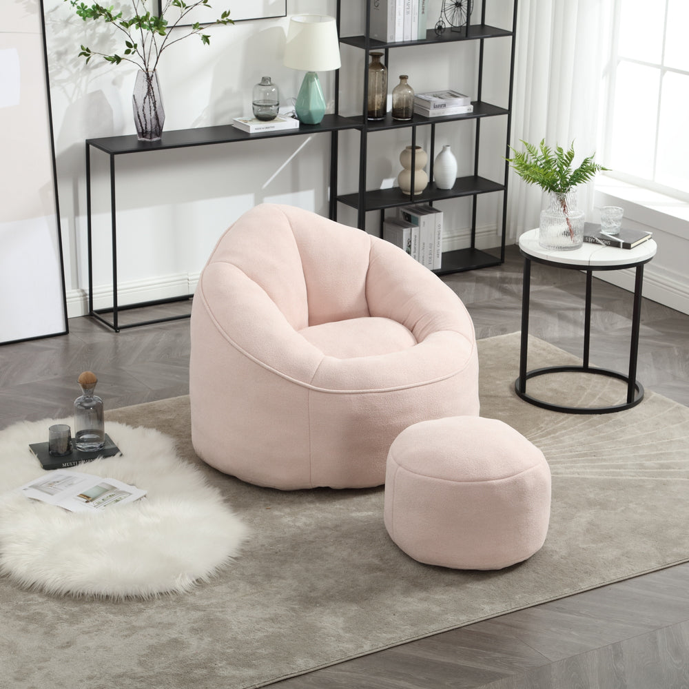 Cozy Comfort Bean Bag Sofa with Footrest