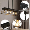 Rustic Charm 5-Light Black Island Chandelier