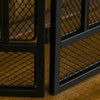 Chic Black Fireplace Screen - Stylish Spark Guard