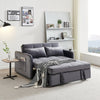 Cozy Twin Grey Velvet Sofa Bed