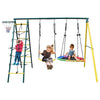 Backyard Metal Swing Set with Safety Belt