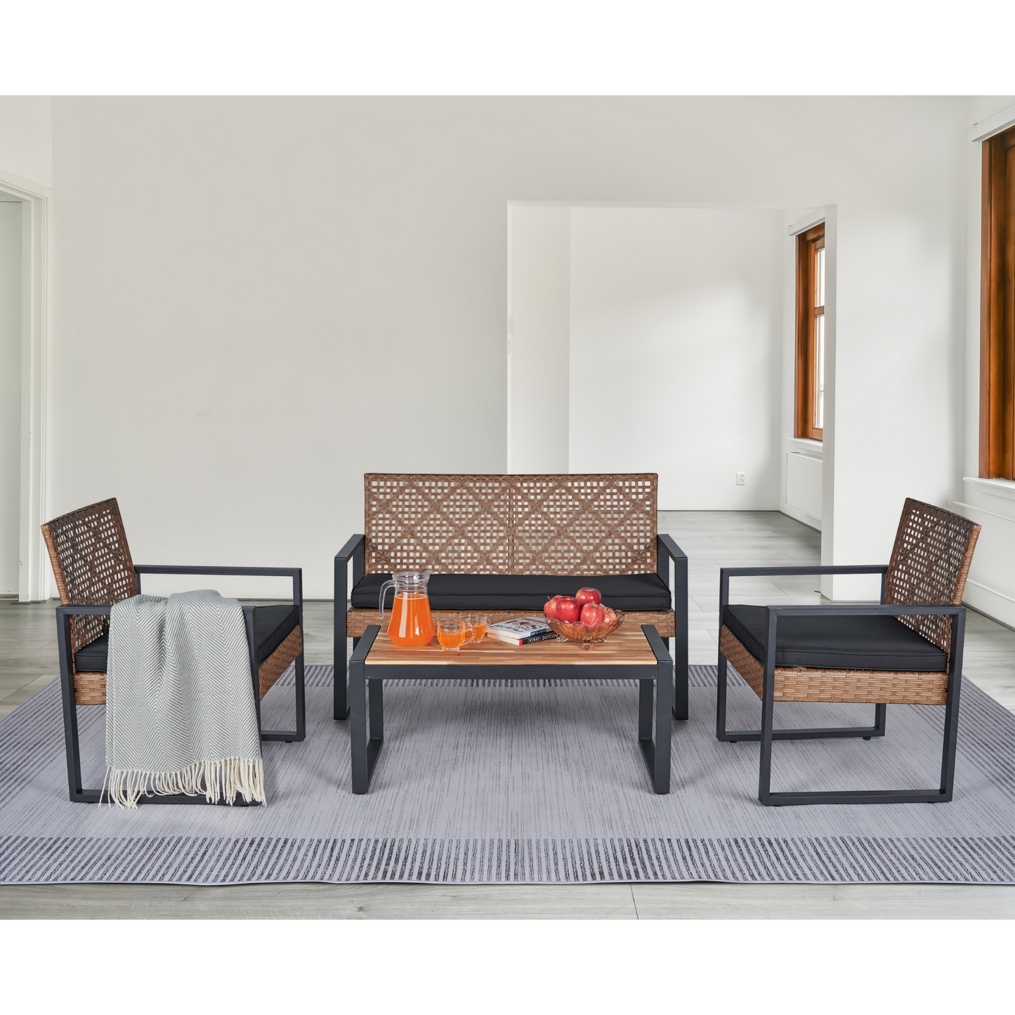 Chic Acacia Patio Set - Modern Outdoor Elegance