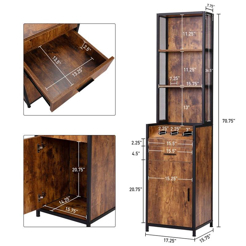 Vintage Salon Station with Stylish Storage