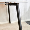 Sleek Brown Glass Dining Table