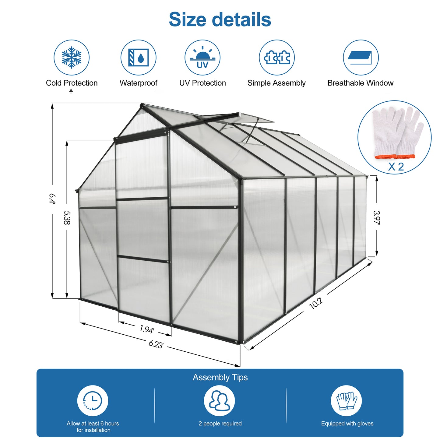 Backyard Oasis Greenhouse – Heavy-Duty Polycarbonate Haven