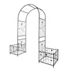 Elegant Climbing Garden Arch with Plant Stands