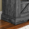 Cozy Dark Oak Electric Fireplace TV Stand