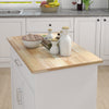 Rolling Kitchen Island Cart with Adjustable Shelves and Towel Rack