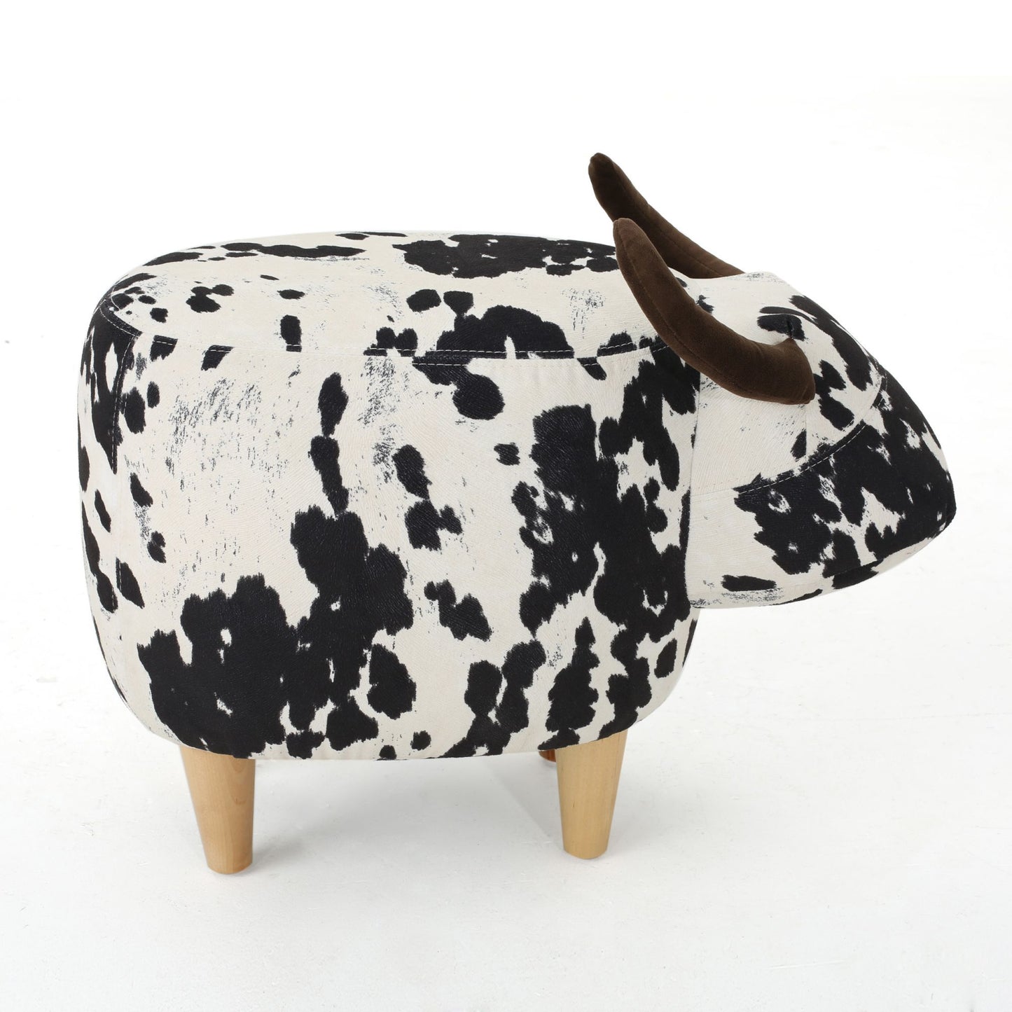 Cow Delight Velvet Ottoman