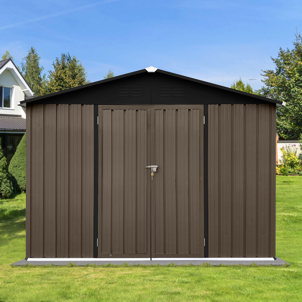 Chic Dual-Tone Garden Shed